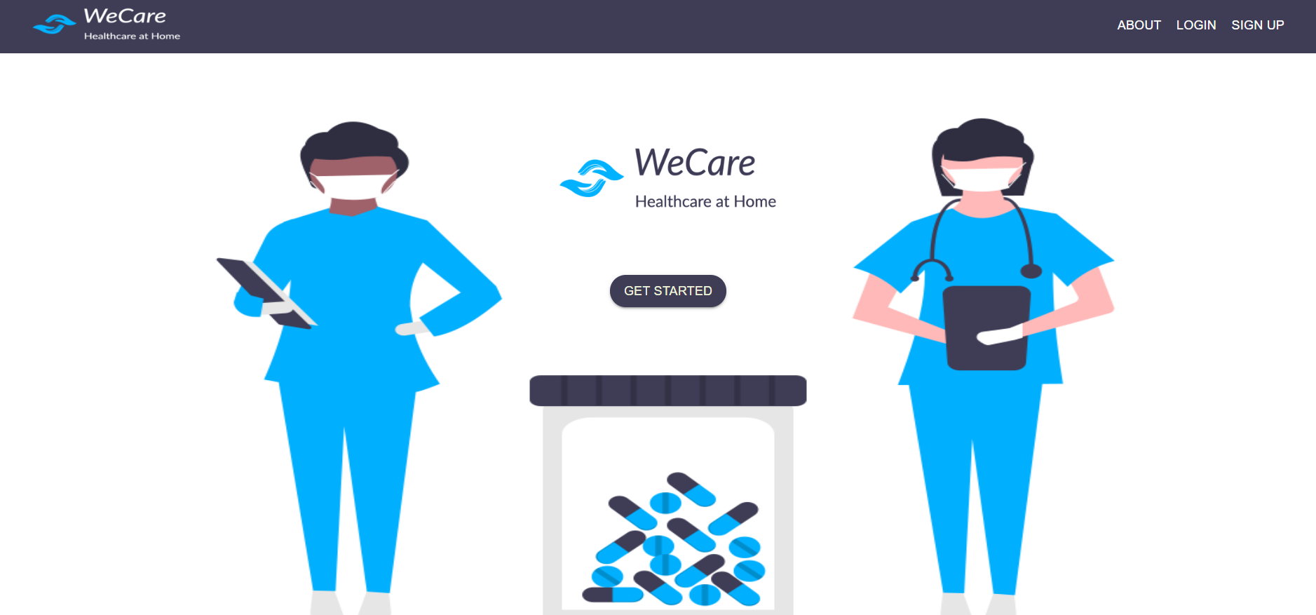 we care webpage